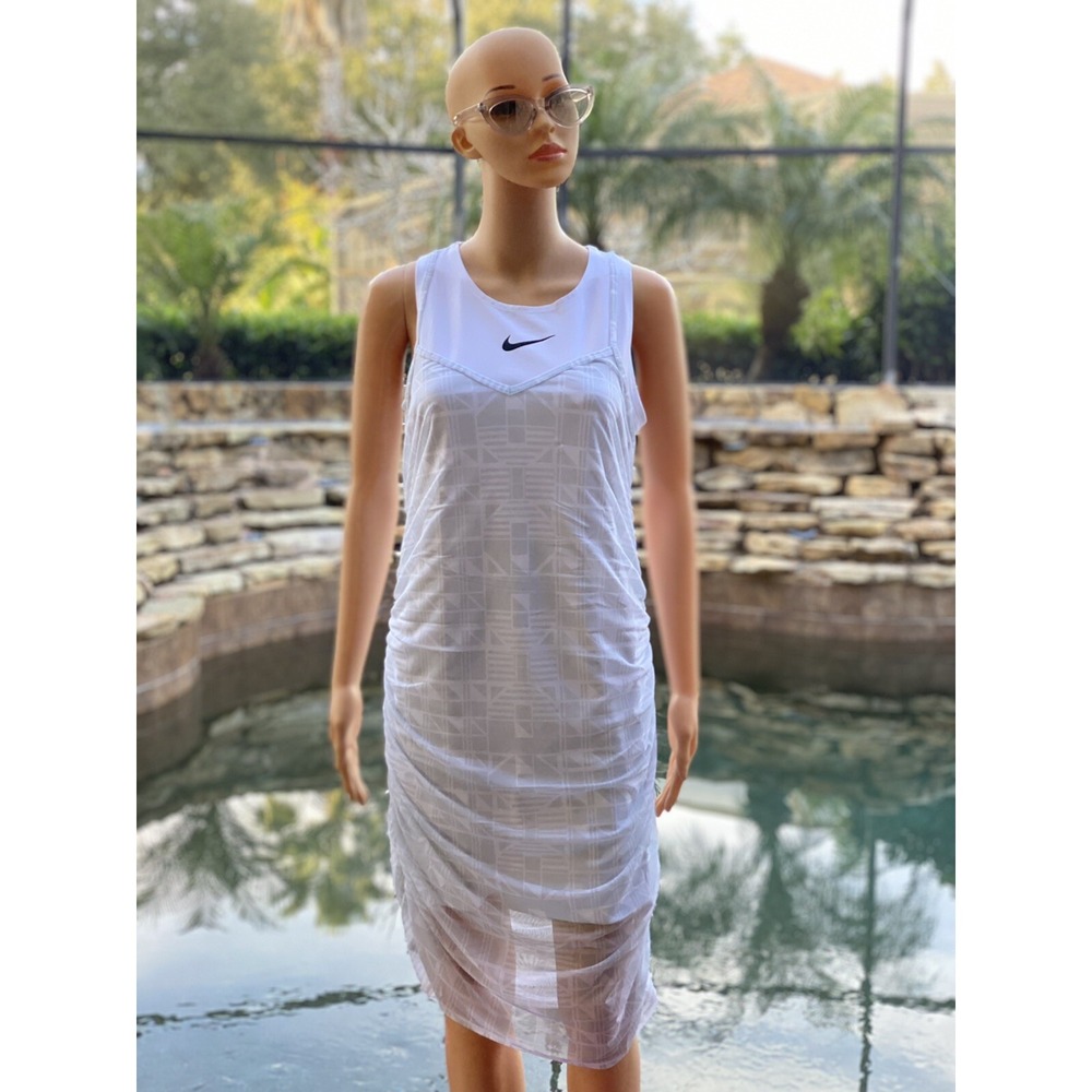 Nike Sportswear Indio Tank Dress White Women L NWT